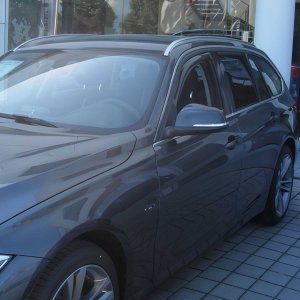 BMW 3 Series Wind Deflector - Omac - Acrylic 2 Pcs - Black Smoke - '12-'19